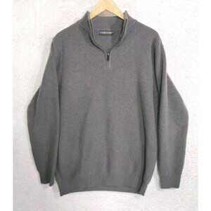 Voboom Sweater Men's Size Large 1/4 Zip Gray